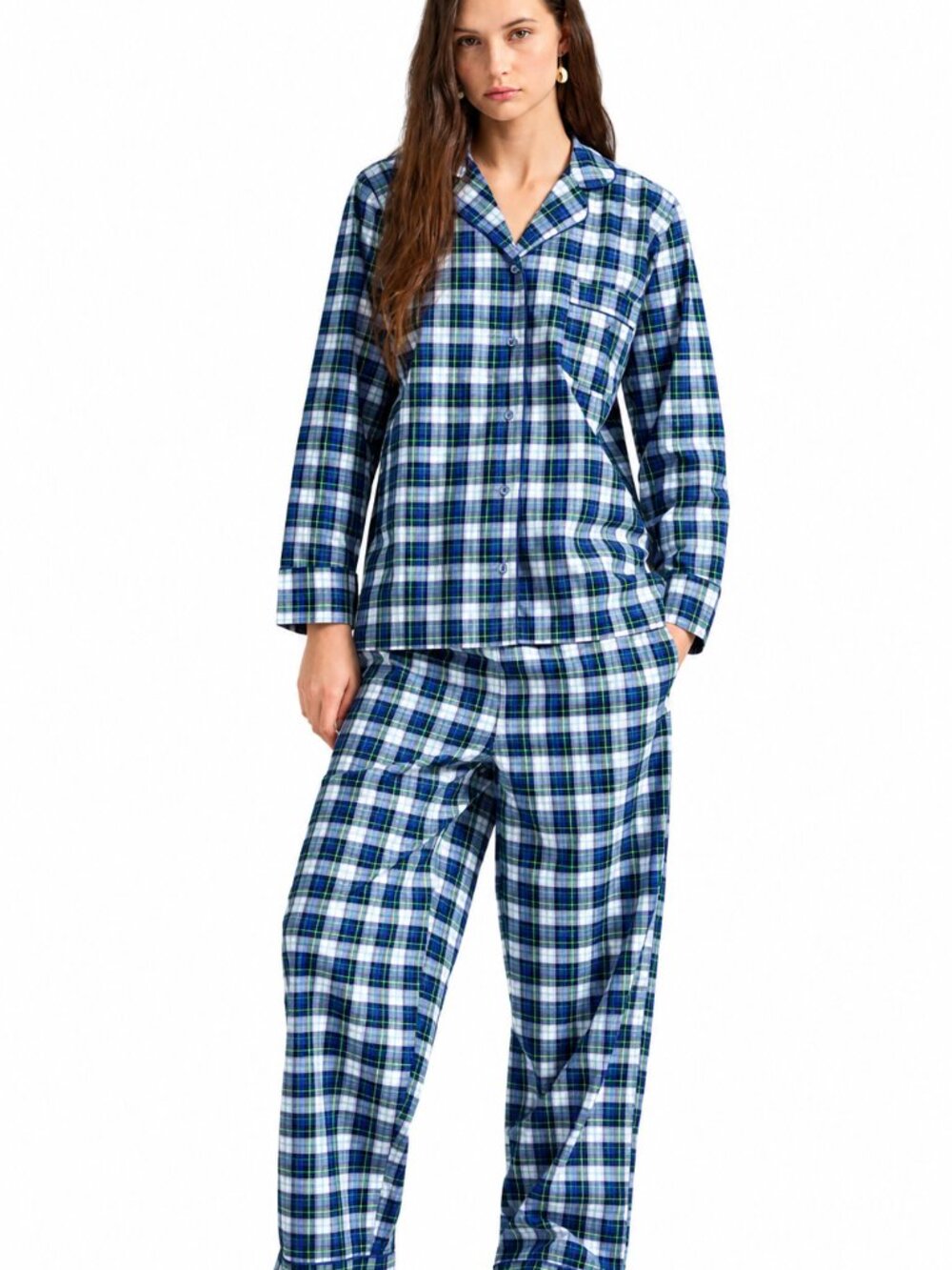 NWT Polo Ralph Lauren Women's Madison Plaid Balsam Tartan Pajama Set Medium M